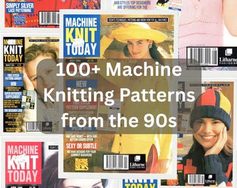 100+ Vintage 90s Maschinenstrickmuster: Pullover, Cardigans (PDF-Download) 1994