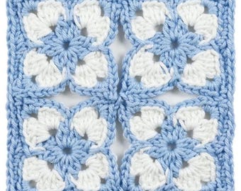 Tile Flower Grandma Square Häkelanleitung und Techniken (PDF Download)