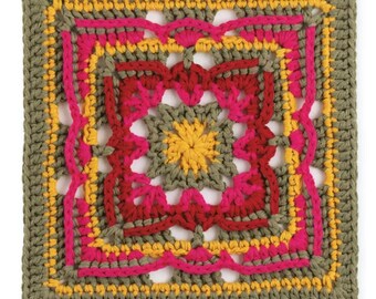 Lotus Glowin Granny Square Crochet Pattern and Techniques (PDF Download)