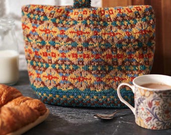 Fair Isle Decor Tea Teapot Cosy Knitting Pattern (PDF Download)