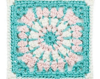 Pastel Floral Granny Square Crochet Pattern and Techniques (PDF Download)