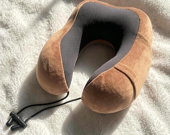 Memory Foam Travel Neck Pillow: Adjustable U-Shape Support