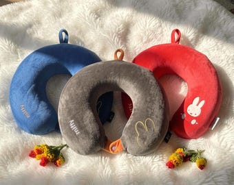 Bunny Plush U-Shaped Travel Neck Pillow - Cervical Support