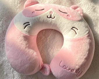 Cartoon Animal Memory Foam Travel Pillow: U-Shaped Neck Cushion