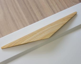 Solid Brass Beech Cabinet Pulls, Walnut Wood Kitchen Handles, Modern Cupboard Fixtures, Sustainable Interior Knobs, Drawer Hardware
