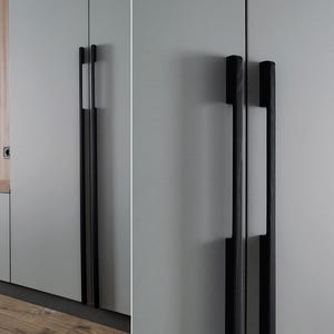 Minimalist oak wood handles, Ikea pax upgrade, long drawer pull, Scandinavian cabinet handle, Japandi wood handle, modern wardrobe handles