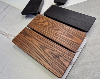 Holzschrank- und Schubladengriff, minimalistischer Schubladenknauf aus massiver Eiche, handgefertigte Möbelbeschläge, minimalistischer Massivholzschrankknauf