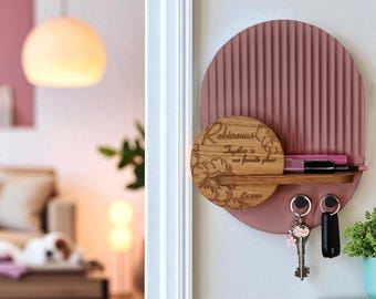 First Home Gift Personalized Key Hanger Wall Holder, New Home Couple Entryway Organizer, Realtor Closing Valentines Gift Idea