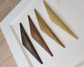 Contemporary Timber Cupboard Grip, Sleek Dresser Handle for Closets & Kitchen Units, Assorted Finish Variants Available