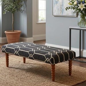 Handmade Kilim Bench,Rustic Wooden upholstered Settee southwestern Geometric Entryway Bench,Aztec Accent Bedroom Stool,Boho Luxury Furniture