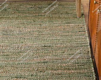 6x9,8x10ft green and Natural Hemp Jute Rungs-Extra Large Jute Rugs Jute Rugs ,checkerboard jute Rug, Large Area Hemp Rug For Hallway Rug