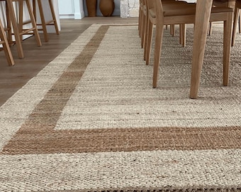 6x9,8x10ft white and Natural Hemp Jute Rungs-Extra Large Jute Rugs Jute Rugs ,checkerboard jute Rug, Large Area Hemp Rug For Hallway Rug