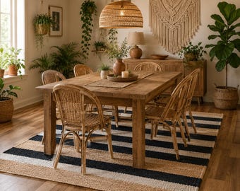 Hallway Jute Runner-Handmade Hemp Jute Runner Vintage Area Rug Custom Size Rug Natural Jute Runner Bohemian Décor Rug Bedside Carpet