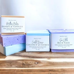 organic goat&#39;s milk soap / book bucket item