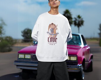 Romantic Couple Sweatshirt: Cozy Love Illustration