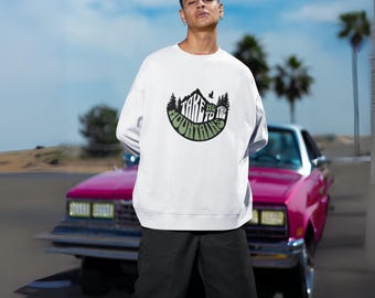 White Sweatshirt with “Take Me to the Mountains” – Cozy, Adventure-Inspired, and Stylish Graphic Pullover Perfect for Everyday Wear