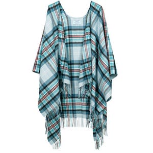 Diana Memorial Tartan Serape Soft lambswool, woven in Scotland. Elegant cape-style wrap honoring Princess Diana’s legacy. Cozy, & timeless.