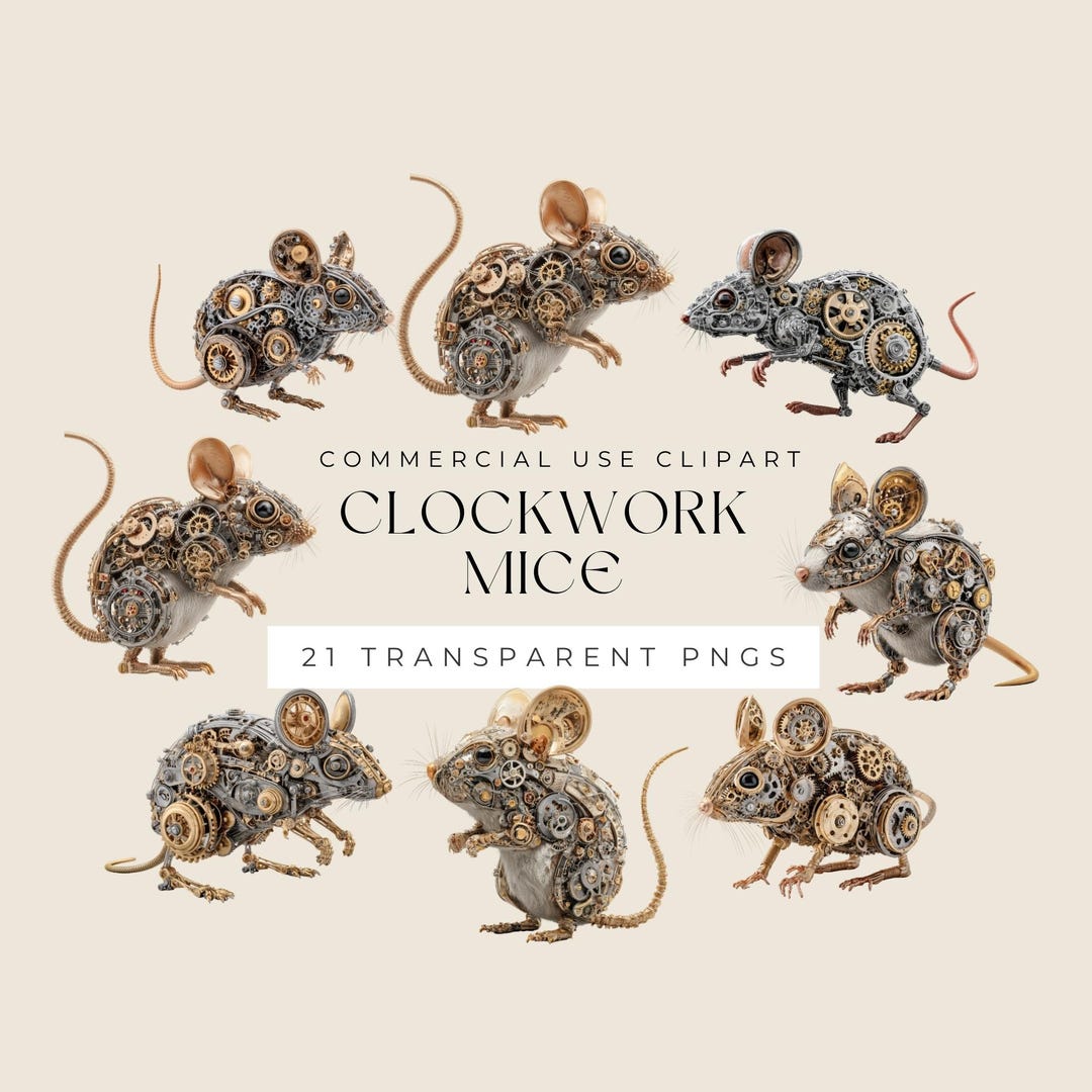 Clockwork Mice Clipart – 21 Mechanical Transparent Mouse Pngs – for ...