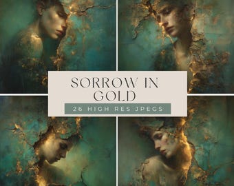 Sorrow In Gold Digital Image Papers