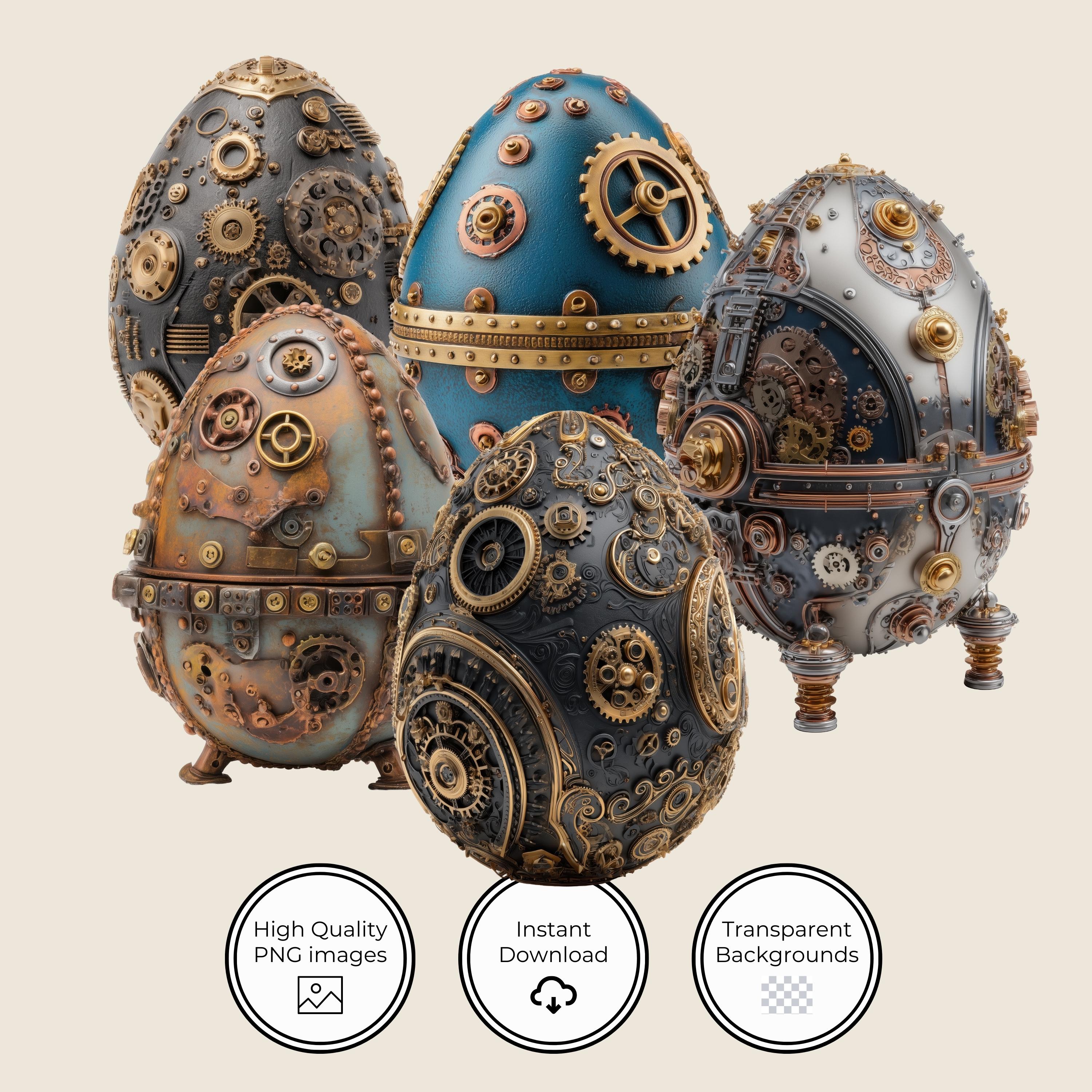 Steampunk Eggs Clipart | Mechanical Egg PNG | 16 Transparent Pngs ...