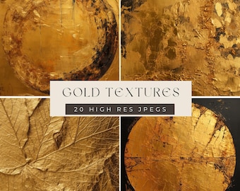 Textures dorées - 20 arrière-plans numériques haute résolution pour l'art, le scrapbooking et les journaux indésirables