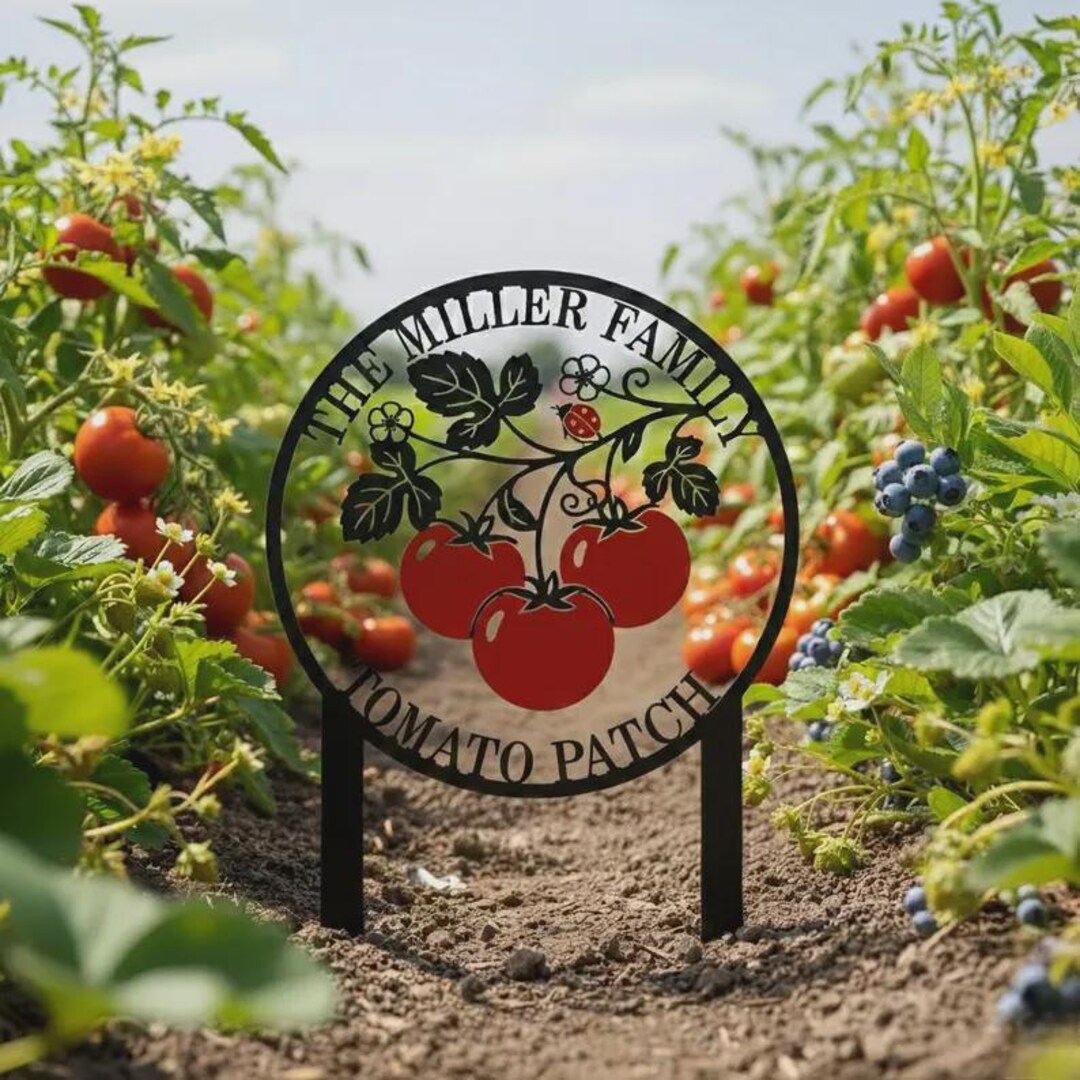 Tomate Sign Custom Tomato Garden Sign, Personalized Tomato Patch Sign, Family ...