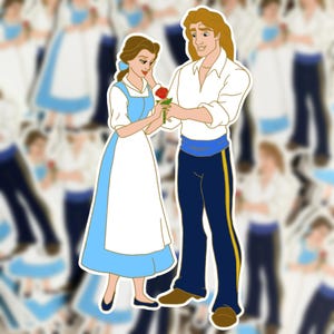 Beauty and the Beast Belle and Adam - Die-Cut Vinyl Sticker