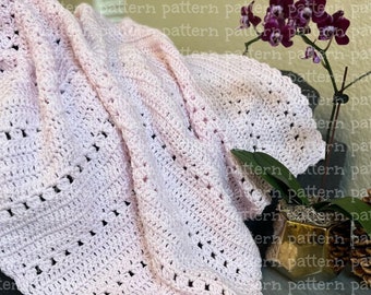 PATTERN Cloud Bevel Baby Blanket Crochet PATTERN