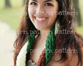 PATTERN Not Your Granny's Braided Cowl Scarf Crochet PATTERN