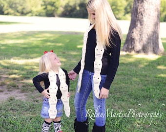 Crochet Skull Scarf