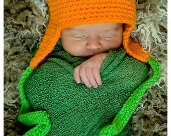 PumpkinTop Earflap Crochet Hat - Adult