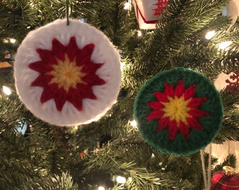 Handmade Crochet Christmas Tree Bauble Ornament