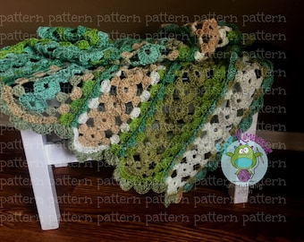 PATTERN Stripes and Wheels Baby Blanket Crochet PATTERN