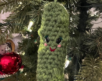 Christmas Pickle Crochet Ornament