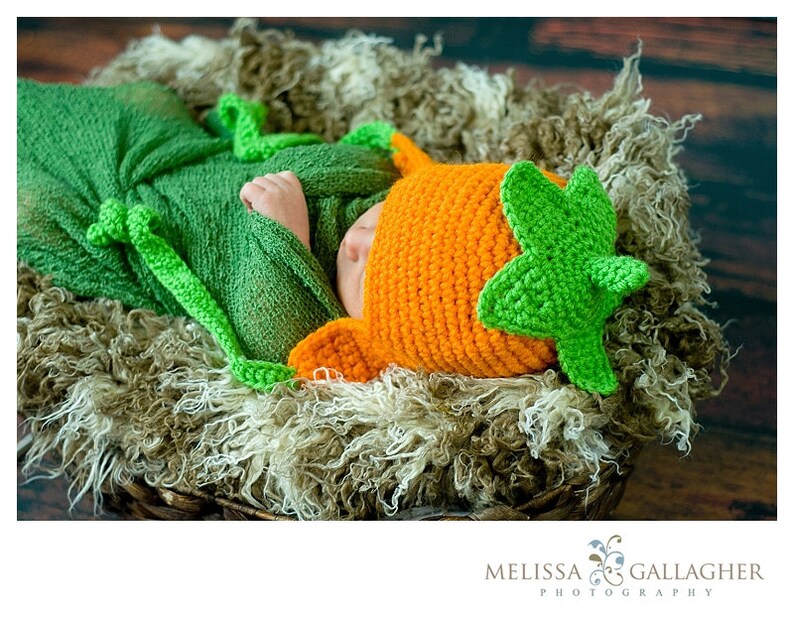 PumpkinTop Earflap Crochet Hat Child image 3