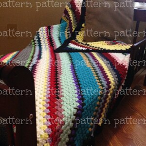 PATTERN Corner-to-Corner Granny Stitch Throw Crochet PATTERN