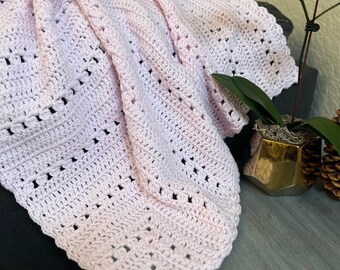 Cloud Bevel Crochet Baby Blanket Soft and Fluffy!