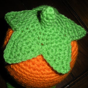 PumpkinTop Earflap Crochet Hat Child image 5