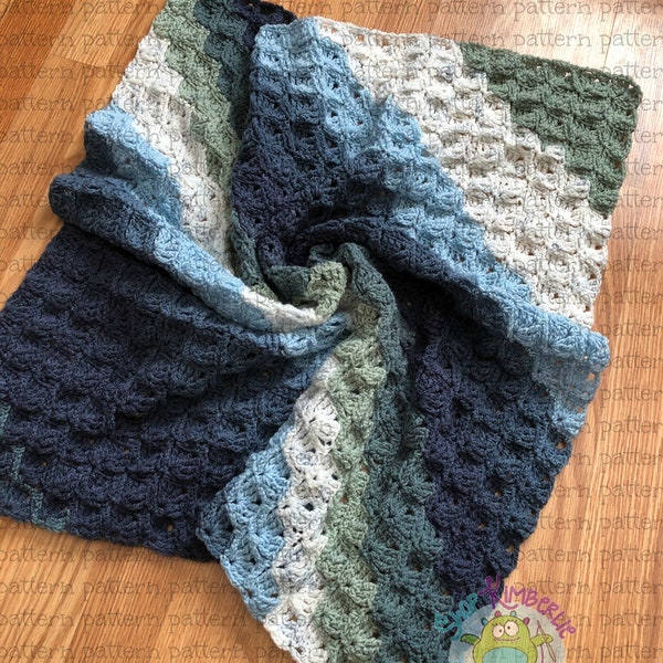 PATTERN Peacock Fan Baby Blanket C2C Crochet PATTERN