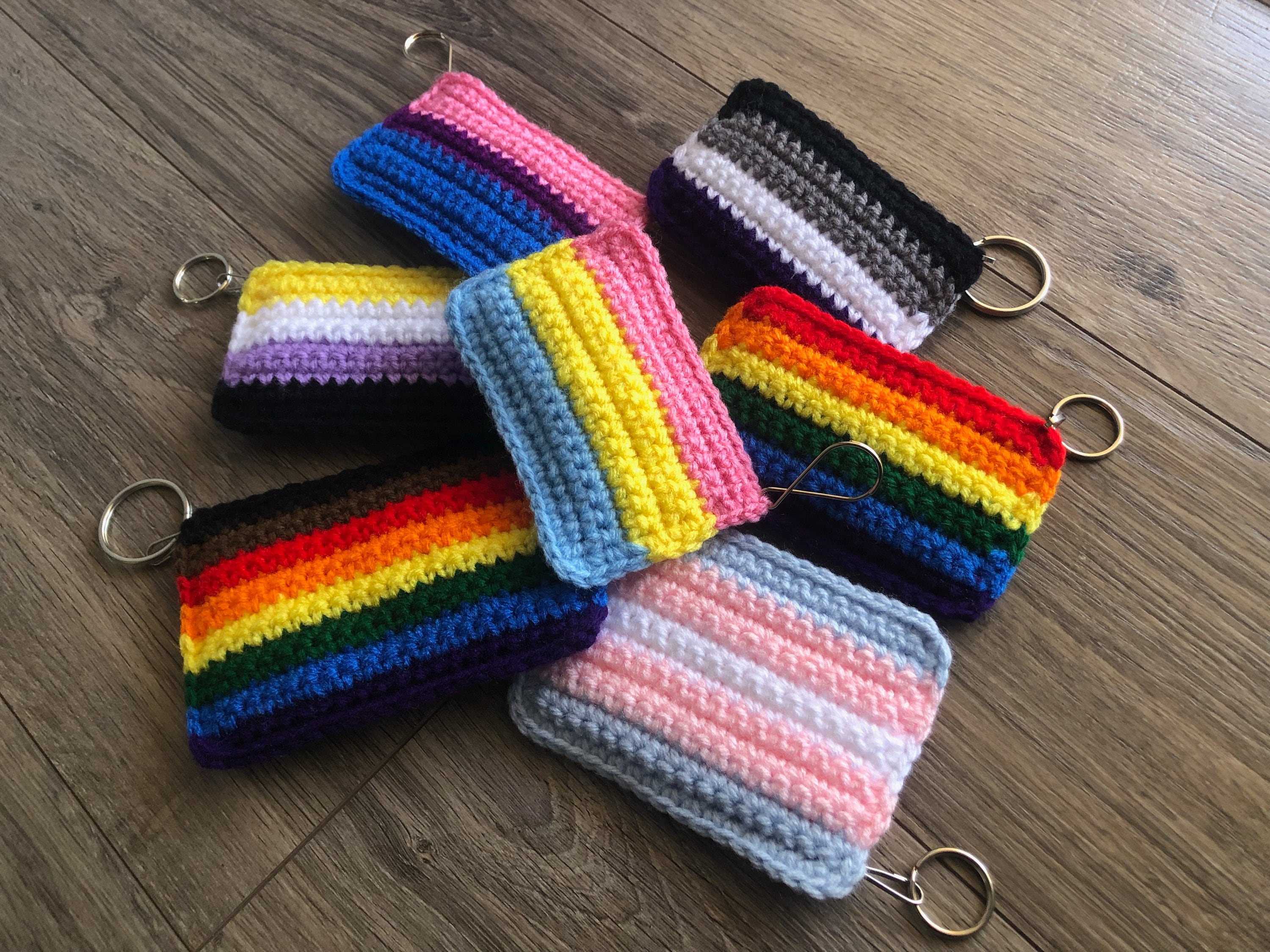 LGBTQ-PRIDE Keychains Handmade Crochet - Etsy