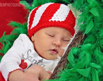 CandyCane Crochet Hat