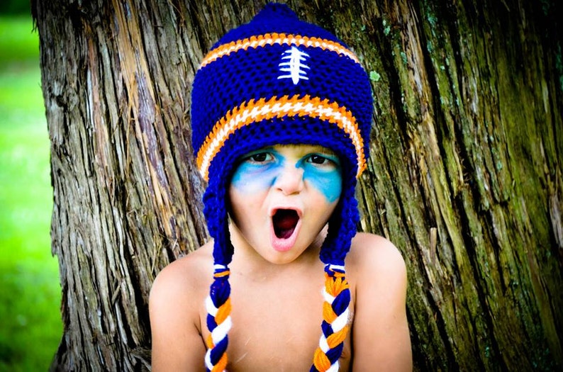 PATTERN SportsFan Stripe Earflap Hat PATTERN image 3