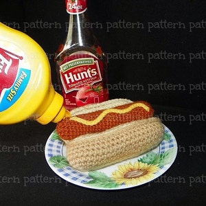 PATTERN Hot Dog Amigurumi Crochet PATTERN image 1