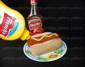 PATTERN Hot Dog Amigurumi Crochet PATTERN