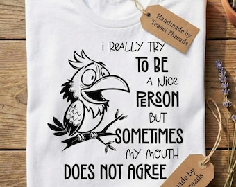 Funny Bird Graphic T-Shirt – Sarcastic Humor Tee