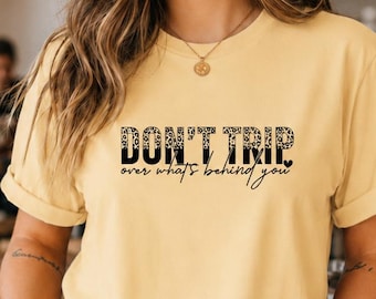 Motivational Leopard Print Slogan T-Shirt, Handwritten Script Quote Tee