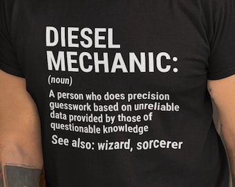 Diesel Mechanic Shirt, Funny Truck Technician Gift, Diesel Definition Tee, Trucker Dad Gift, Mechanic Humour, Gift for Him
