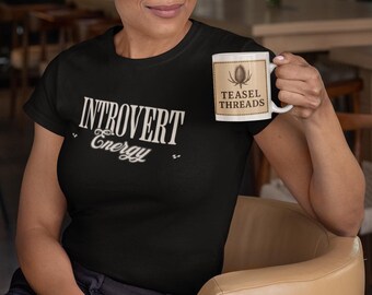 Introvert Energy T Shirt, Quiet Personality Tee, Anti Social Shirt, Minimalist Graphic Tee, Cozy Hoodie Vibes, Introvert Gift