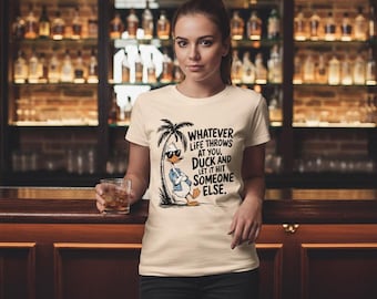 Sarcastic Duck Graphic Tee - Funny Unisex Cotton Shirt