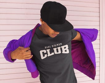 Bare Minimum Club T-Shirt | Funny Minimalist Graphic Tee | Unisex Relaxed Fit Shirt | Burnout Humour | Casual Streetwear Gift